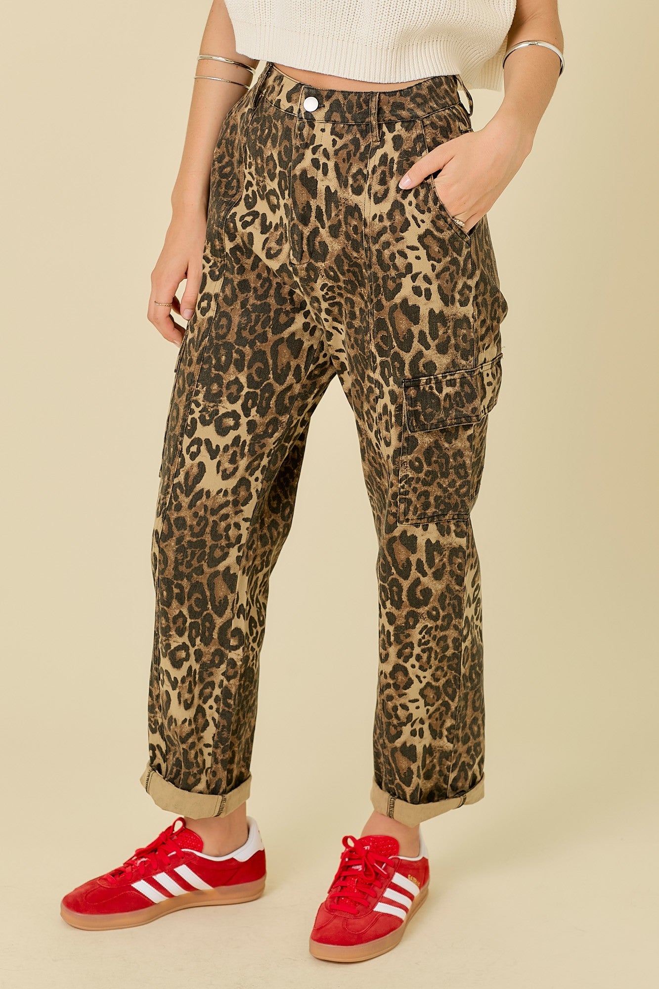 Bran Leopard Cargo Pants