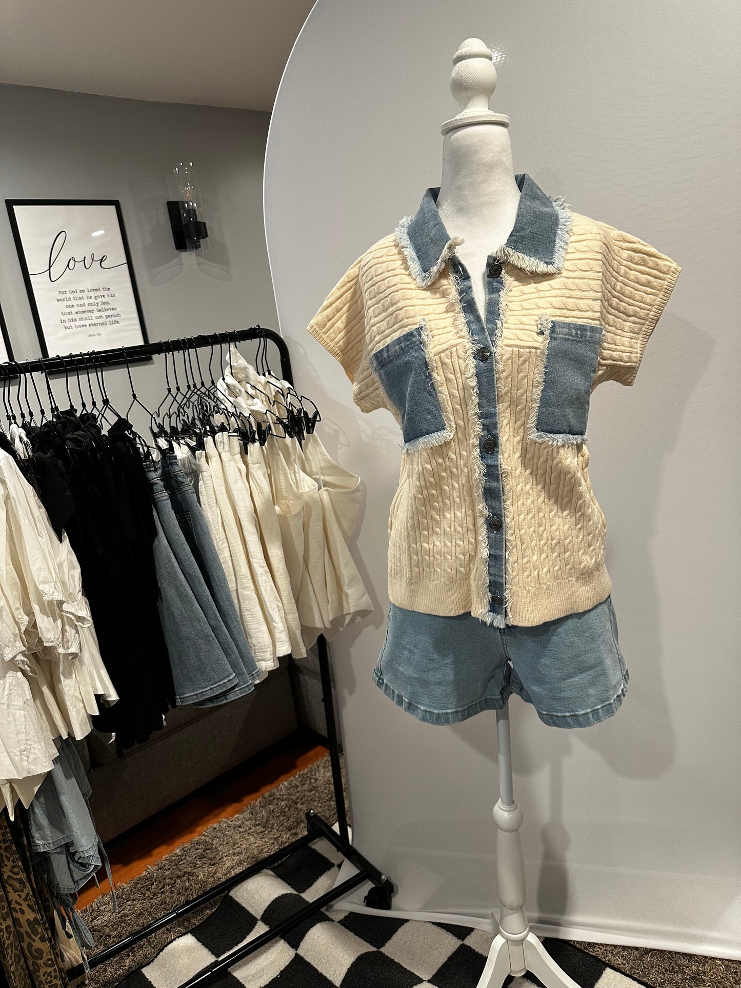 Denim Dreams Sweater Vest