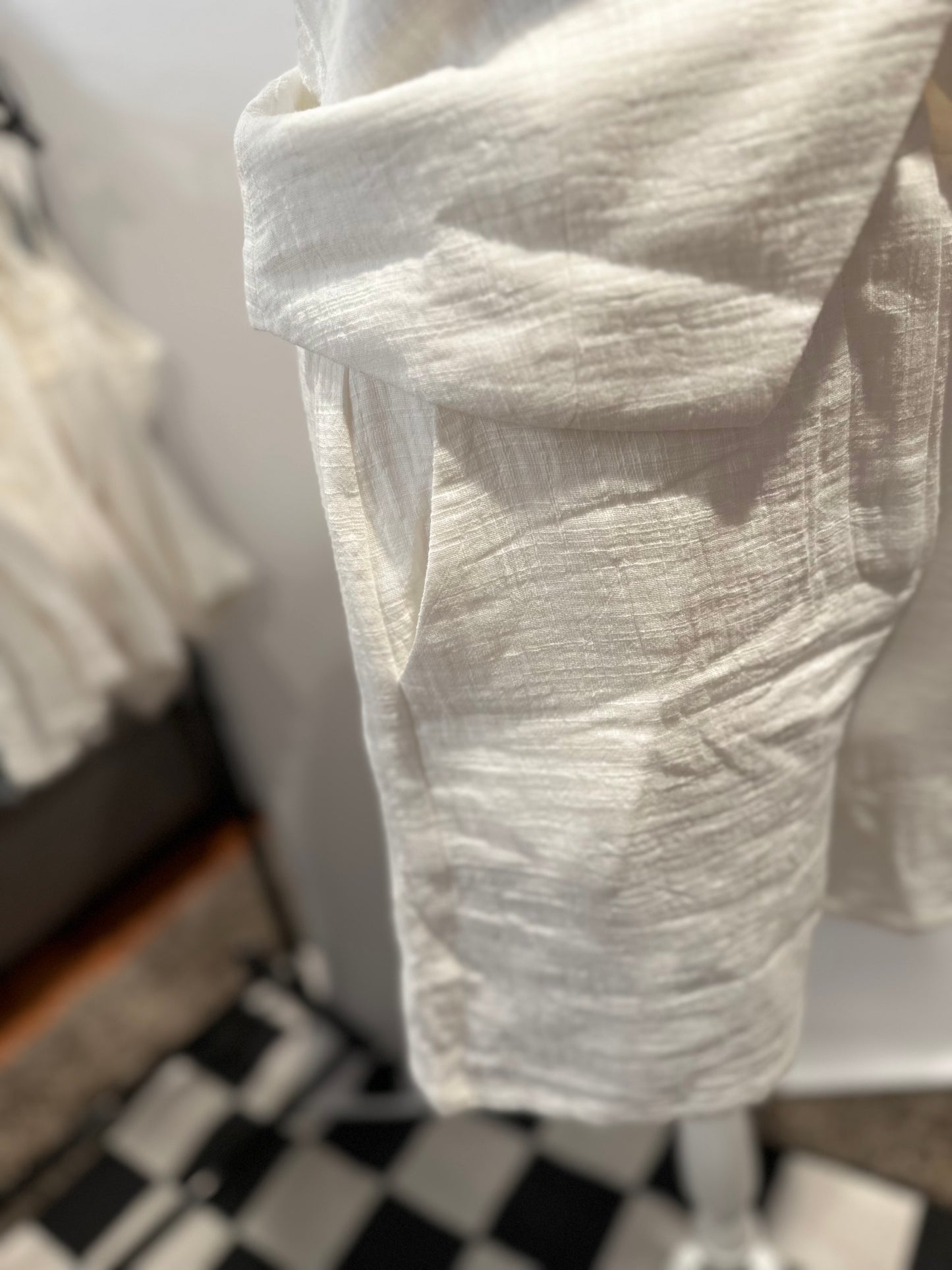 Linen Luxe High-Waist Shorts"