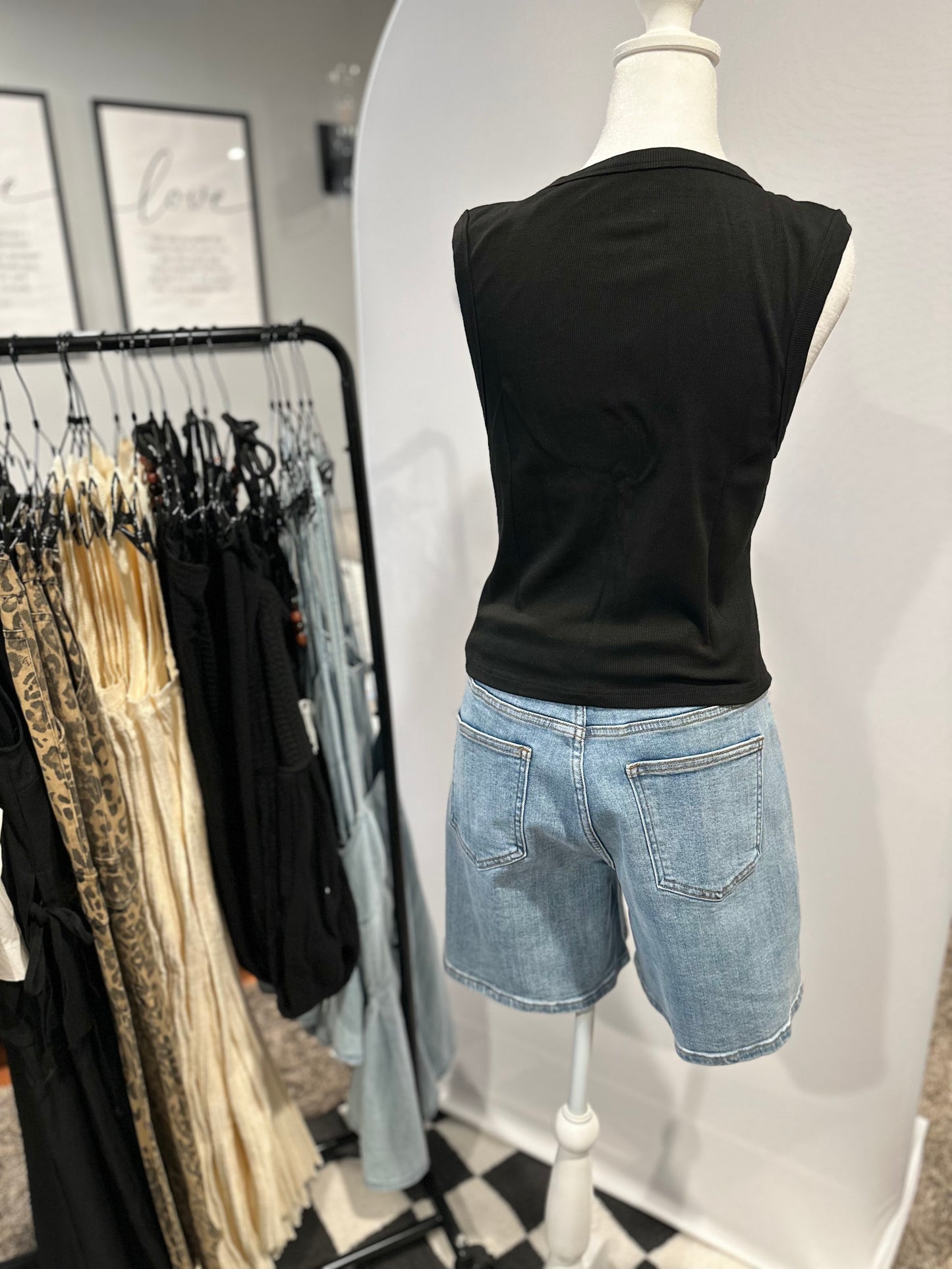 Beauty Button up Top - Black