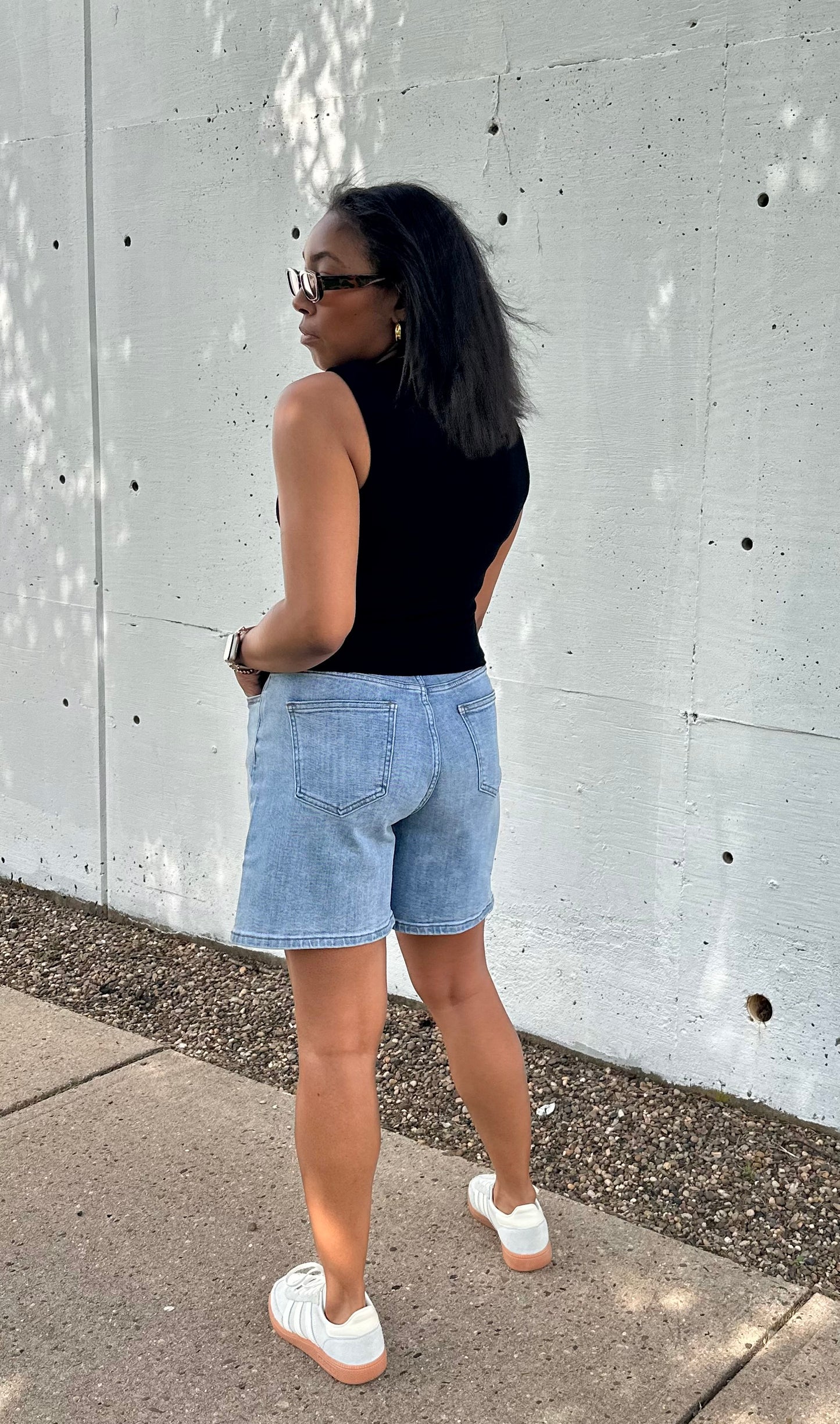 Vintage Chill Denim Mom Shorts