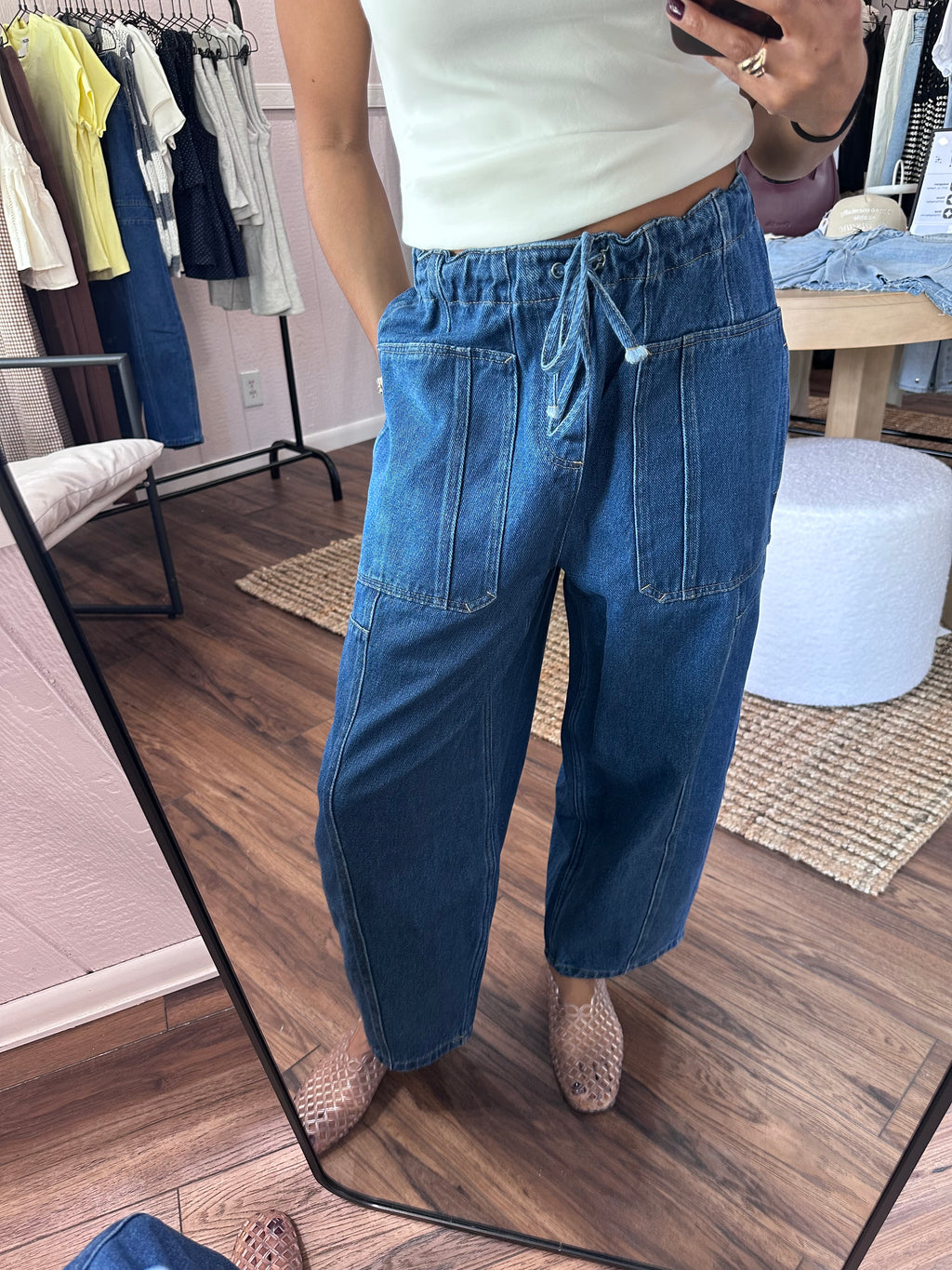 The Parker Drawstring Denim