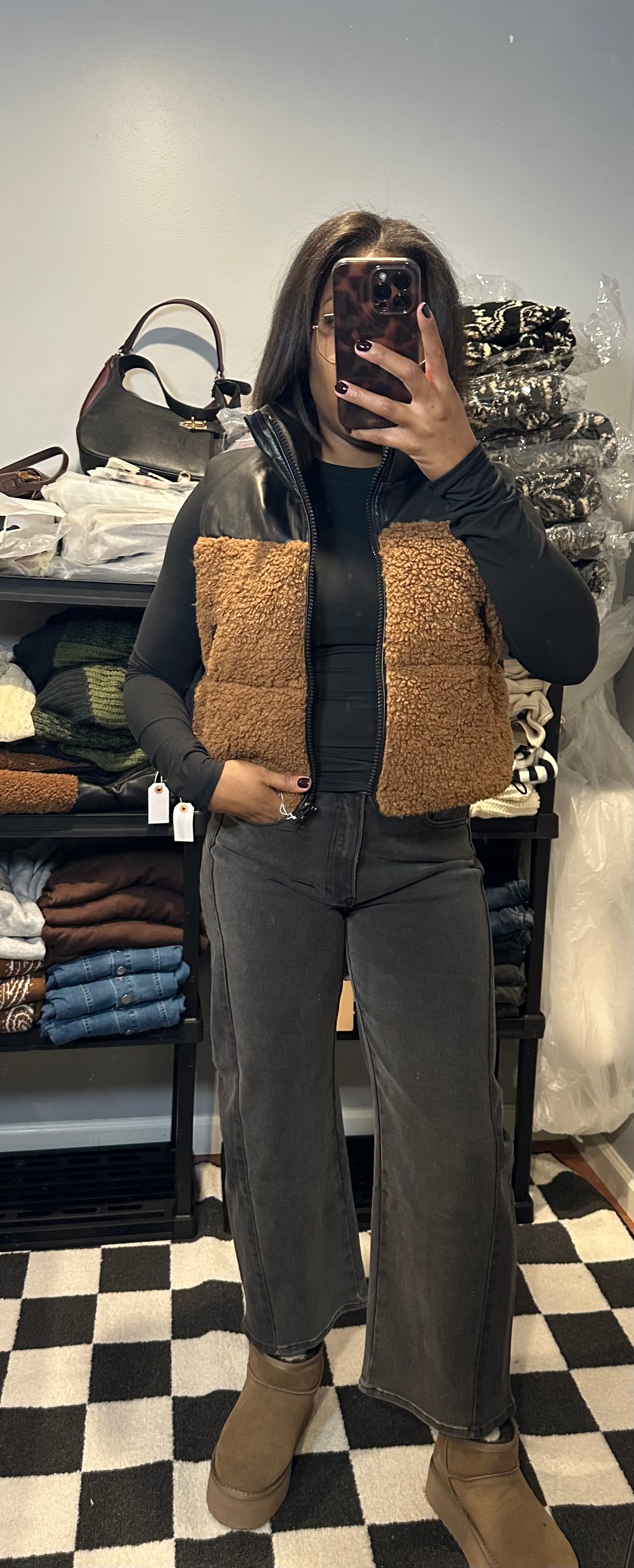 Lexi Mocha Sherpa Vest