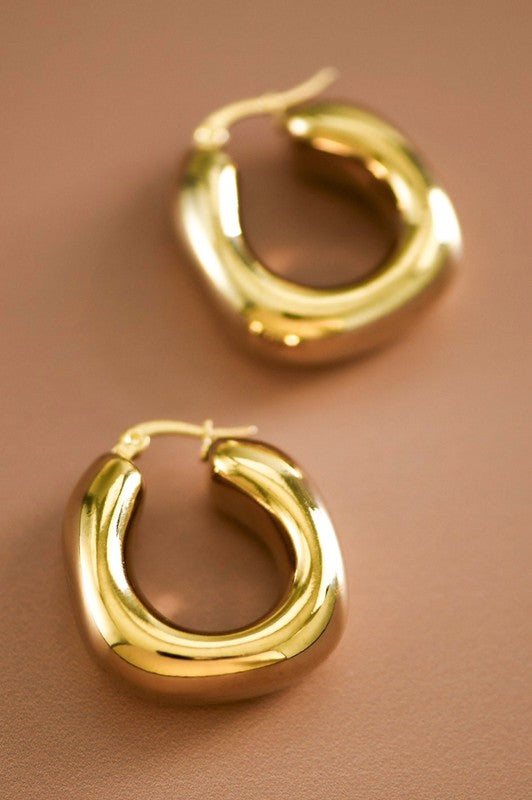 Golden Luxe Sculpted Hoops