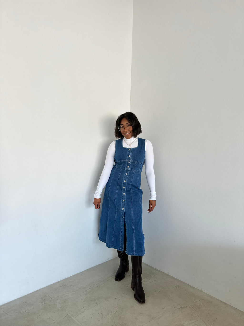The Denim Days Midi Dress