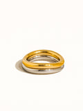 Andrée 18K Gold Non-Tarnish Double Two Tone Ring: Multi-Colored