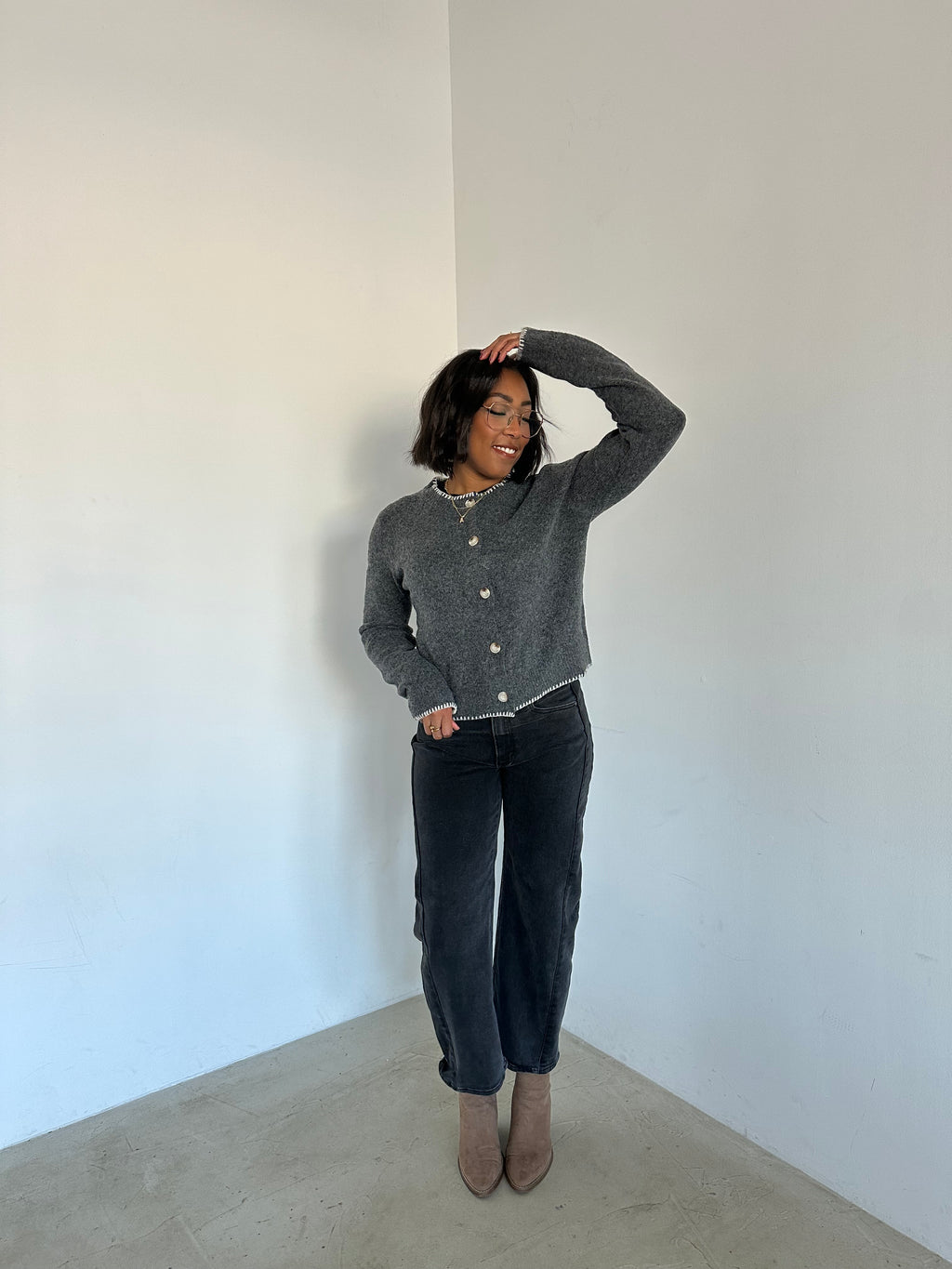 Snowflake Bliss Cardigan - Frostbite