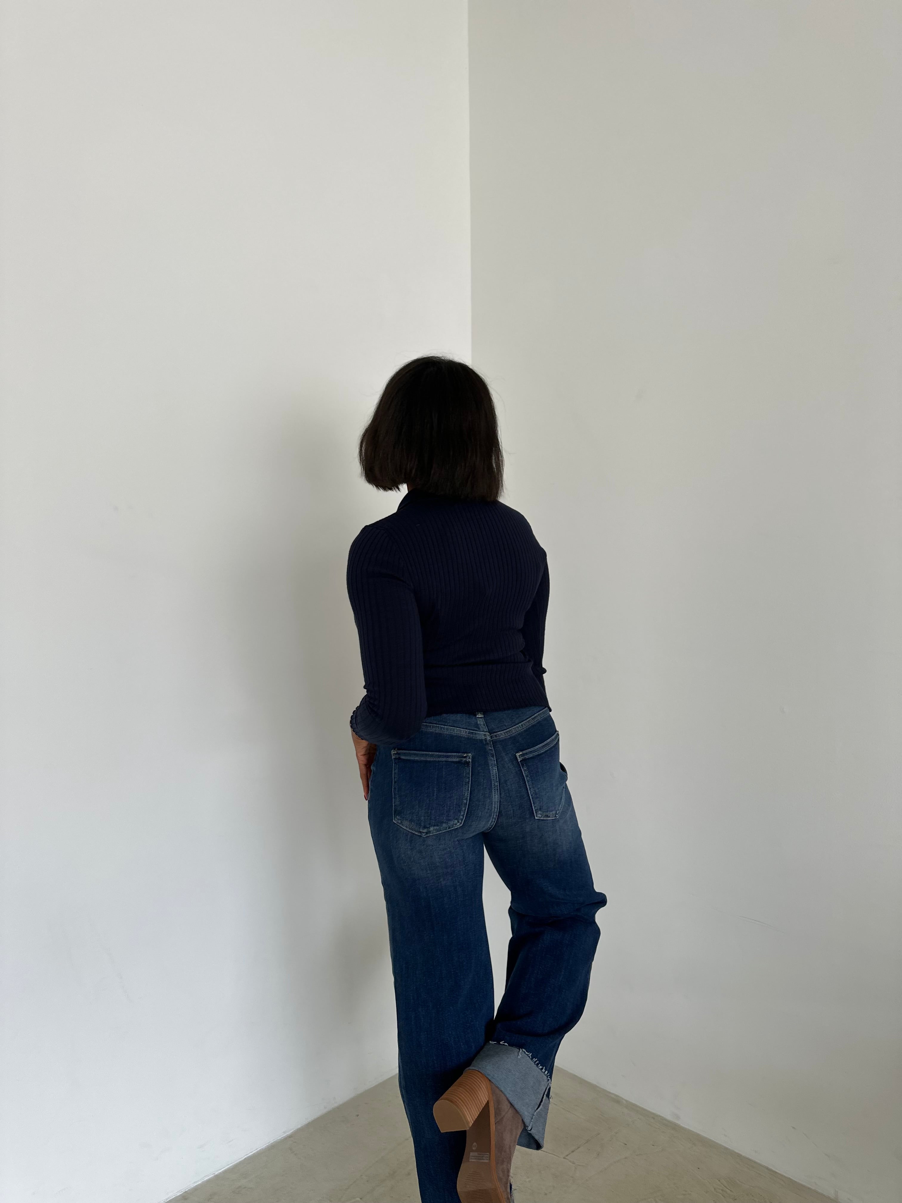 The Midnight Muse Ribbed Top