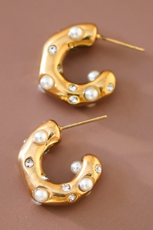 Golden Galaxy Hoops