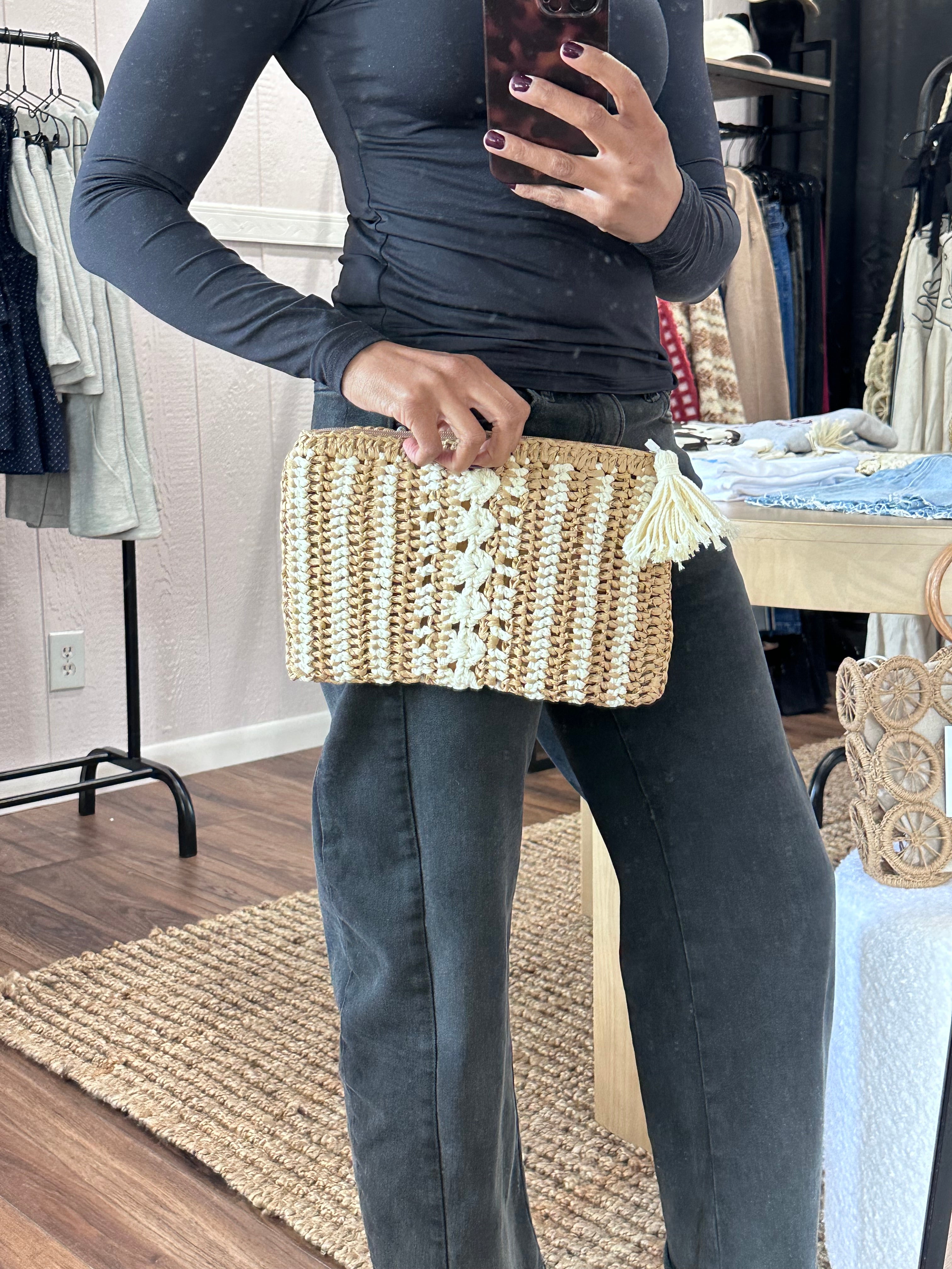 The Solstice Woven Clutch