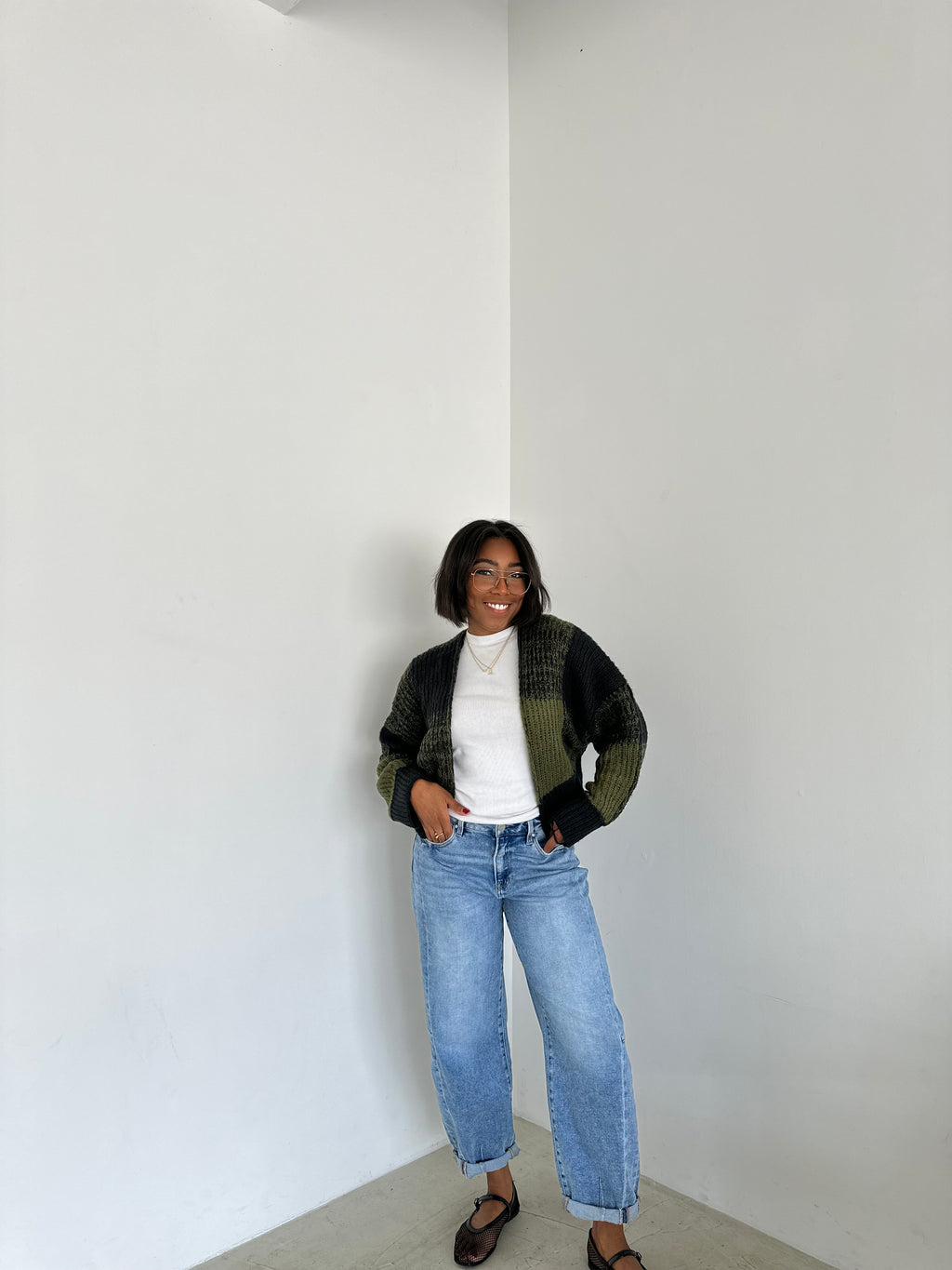 The Evergreen Check Cardigan