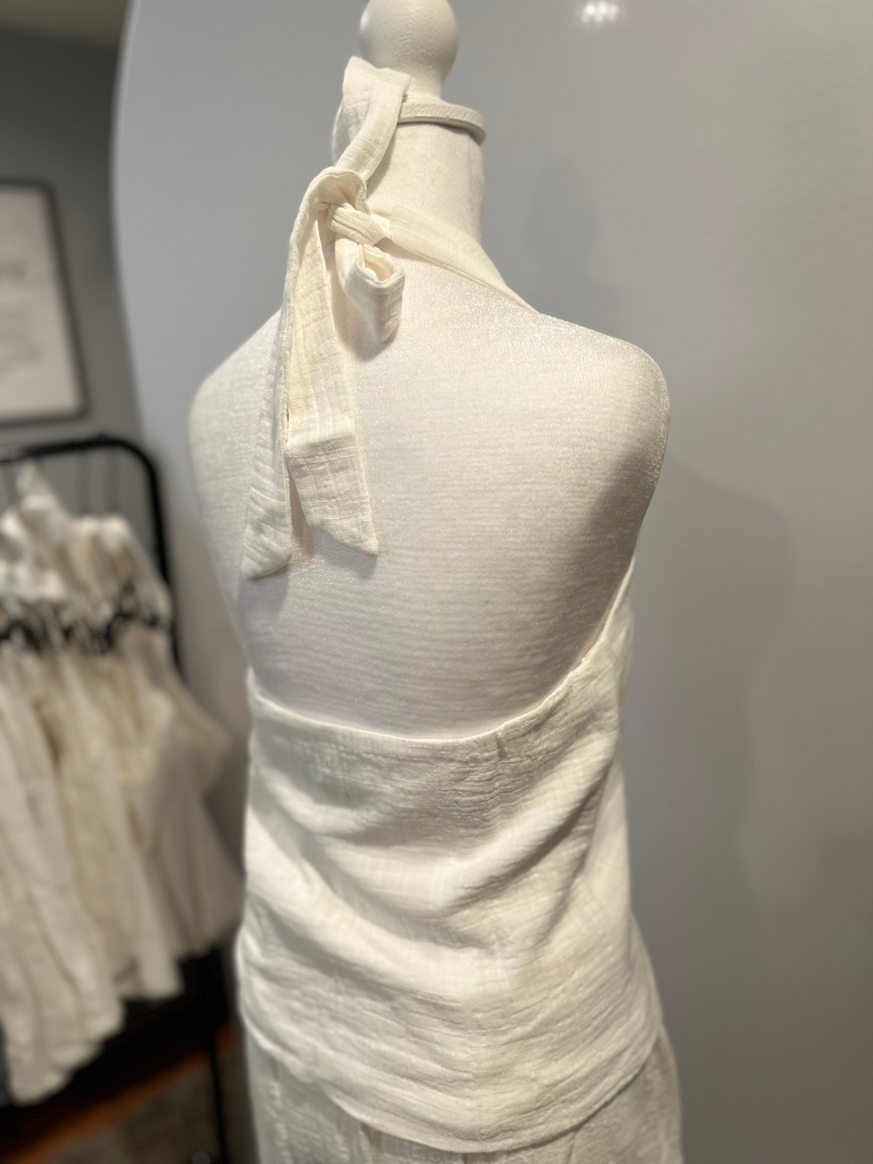 Linen Luxe Halter Vest