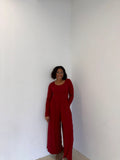 Addams Jumpsuit Festive Red