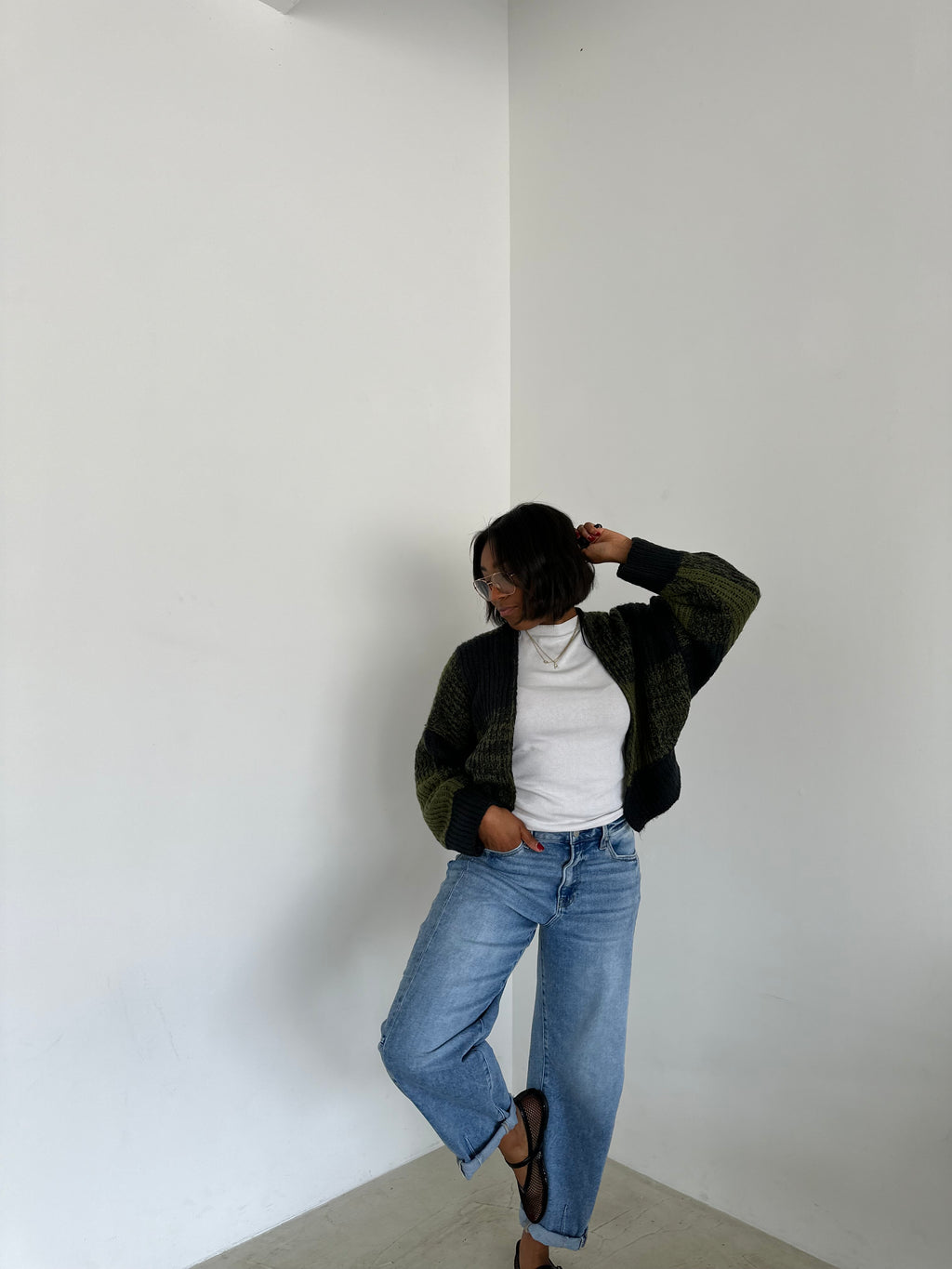 The Evergreen Check Cardigan