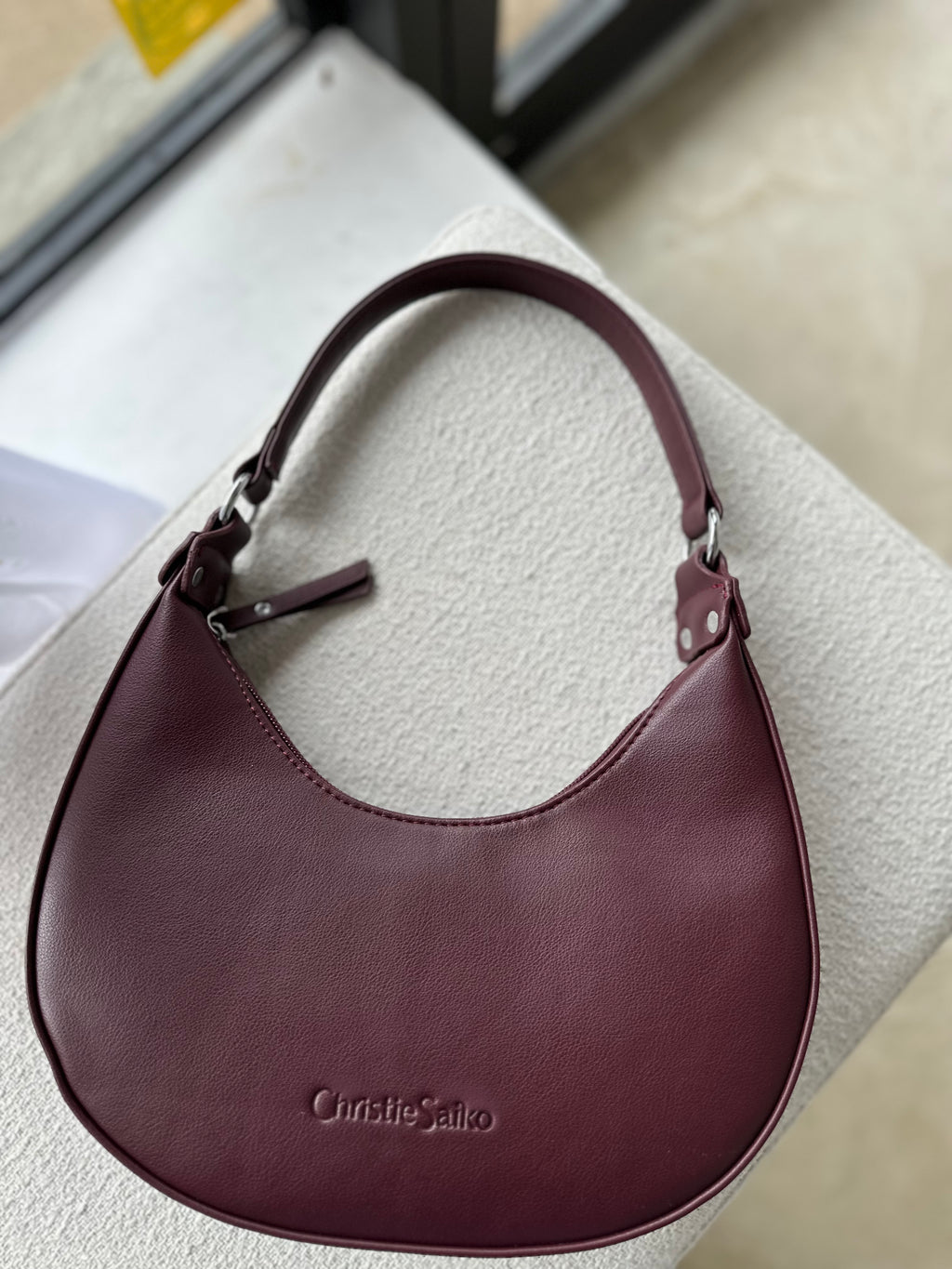 The Bordeaux Charm Shoulder Bag