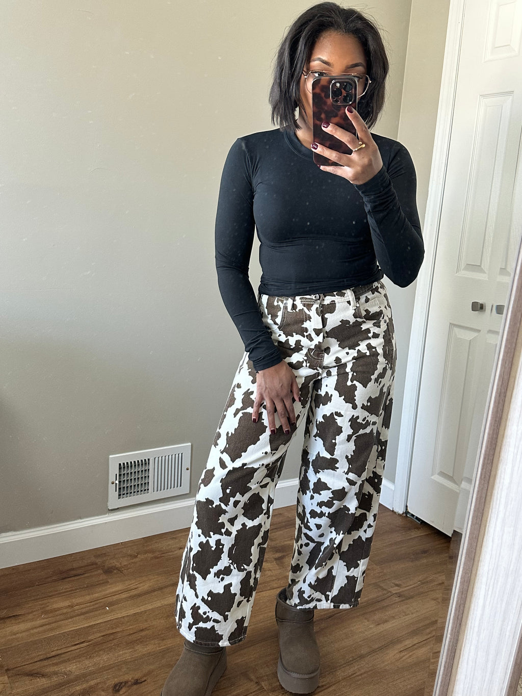 Moo-ve Over Leopard Pants