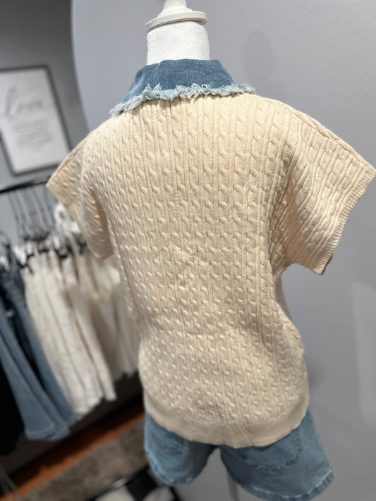 Denim Dreams Sweater Vest