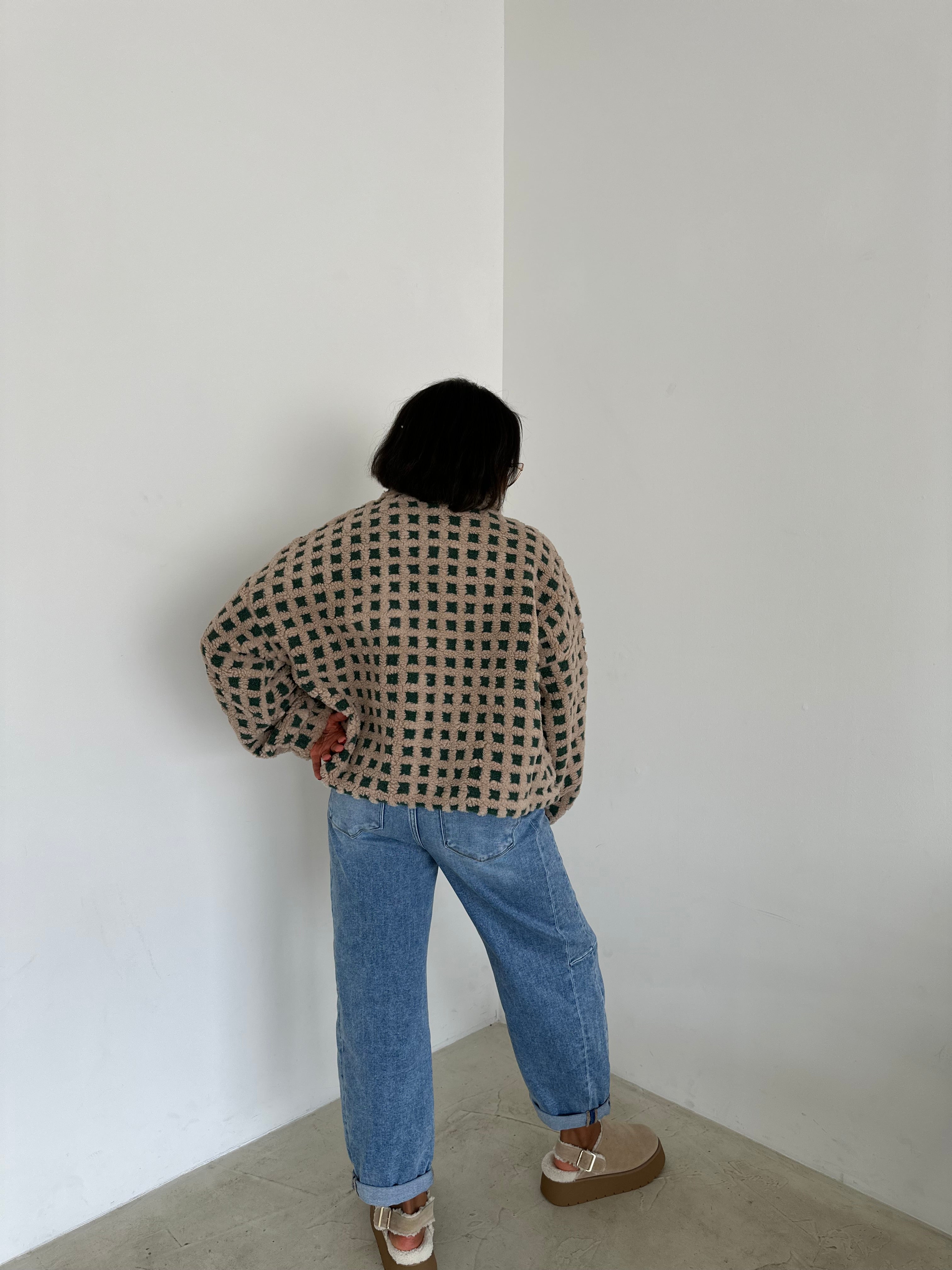 The Cozy Check Sherpa Jacket
