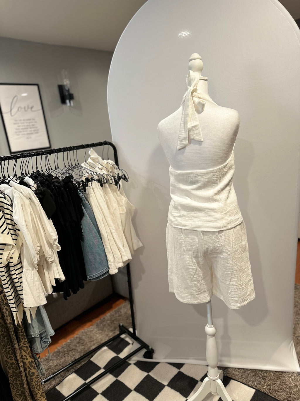 Linen Luxe Halter Vest