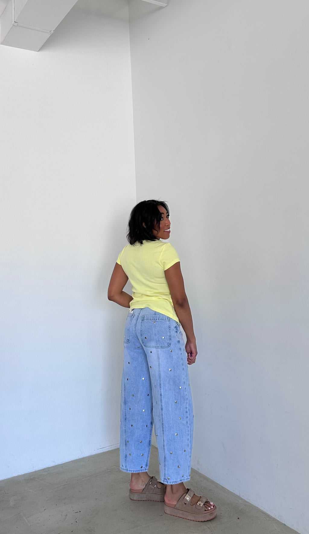 The Daisy Ribbed Button Top