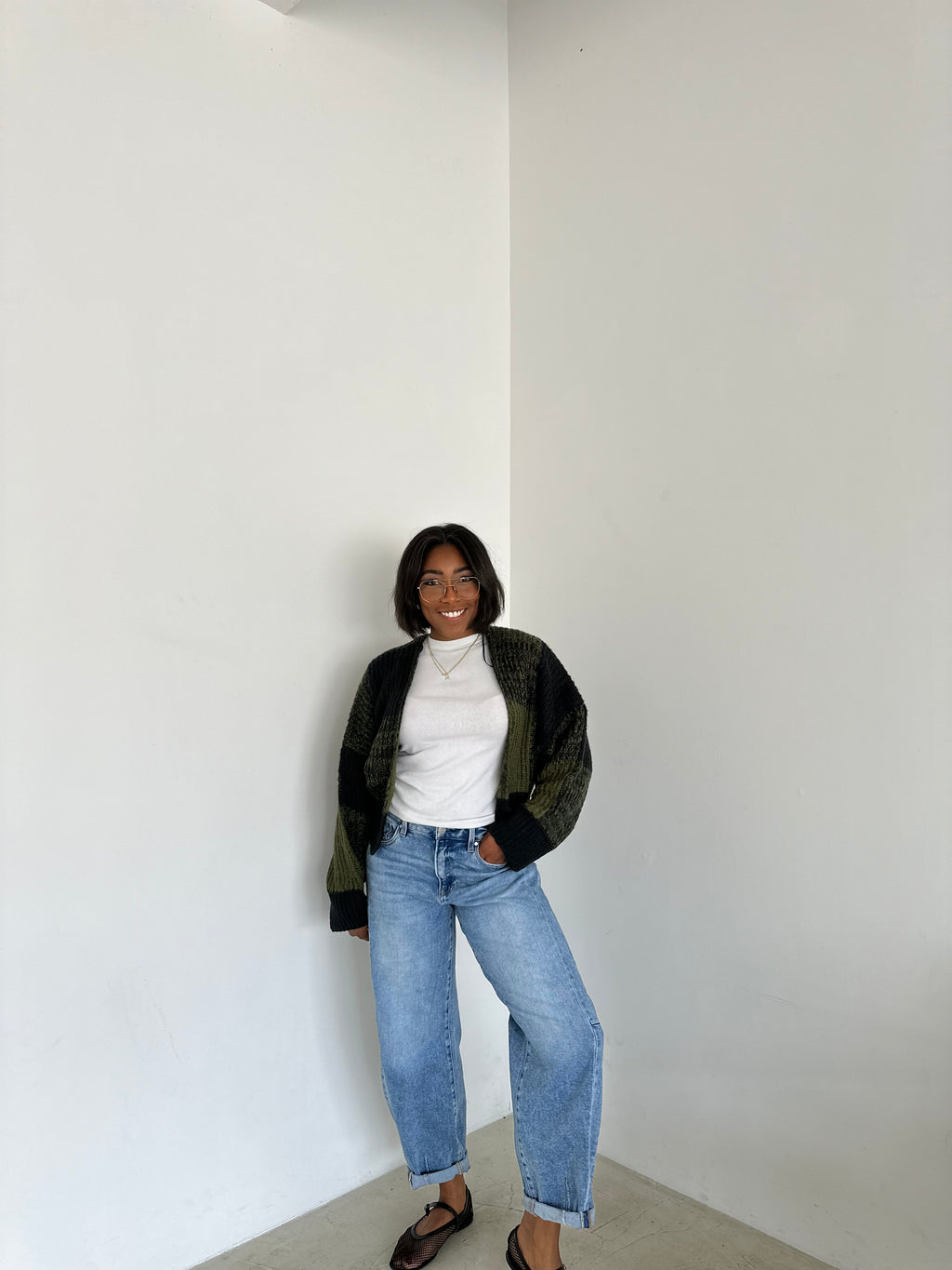 The Evergreen Check Cardigan