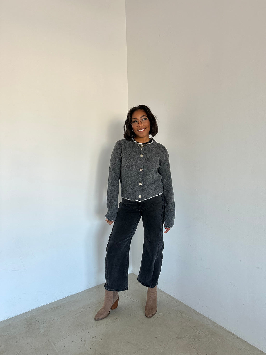 Snowflake Bliss Cardigan - Frostbite