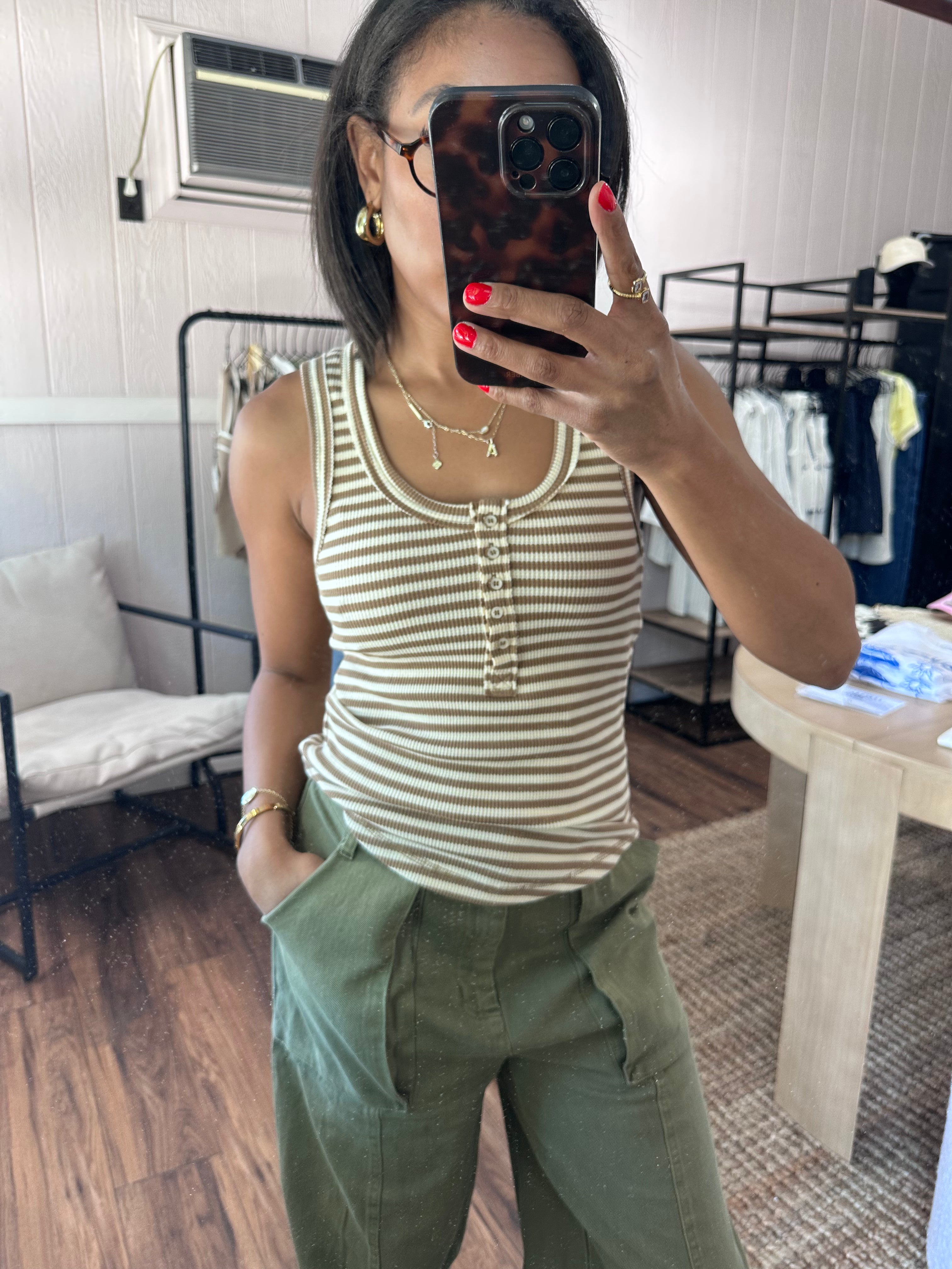 🤎 Driftwood Stripe Tank