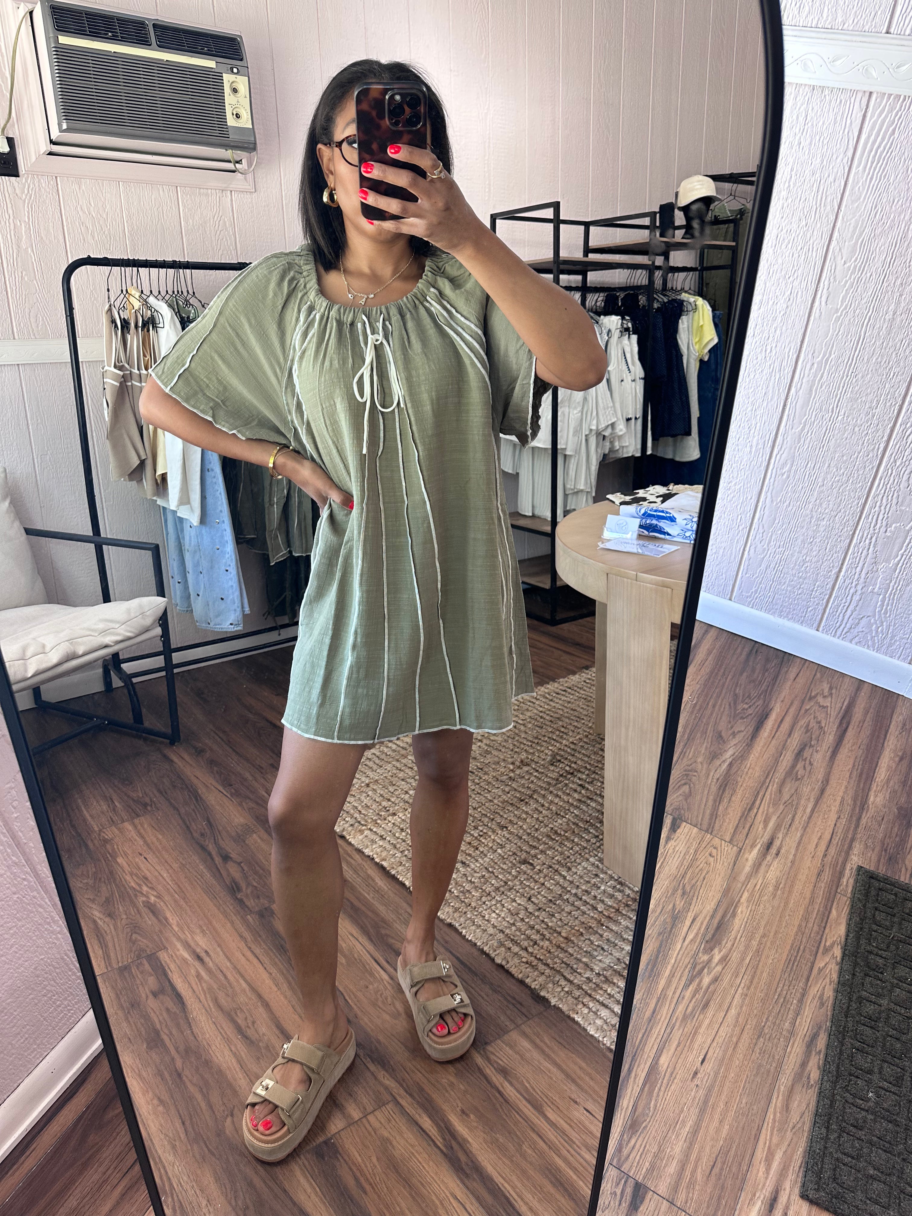 Olive Coast Mini Dress