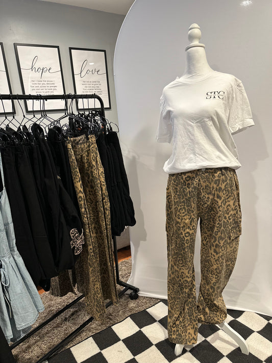 Bran Leopard Cargo Pants