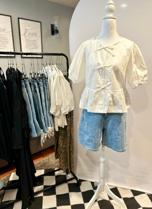 Vintage Chill Denim Mom Shorts
