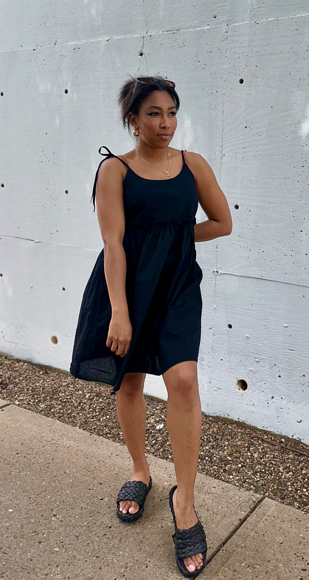 Summer Nights Tie up shoulder dress