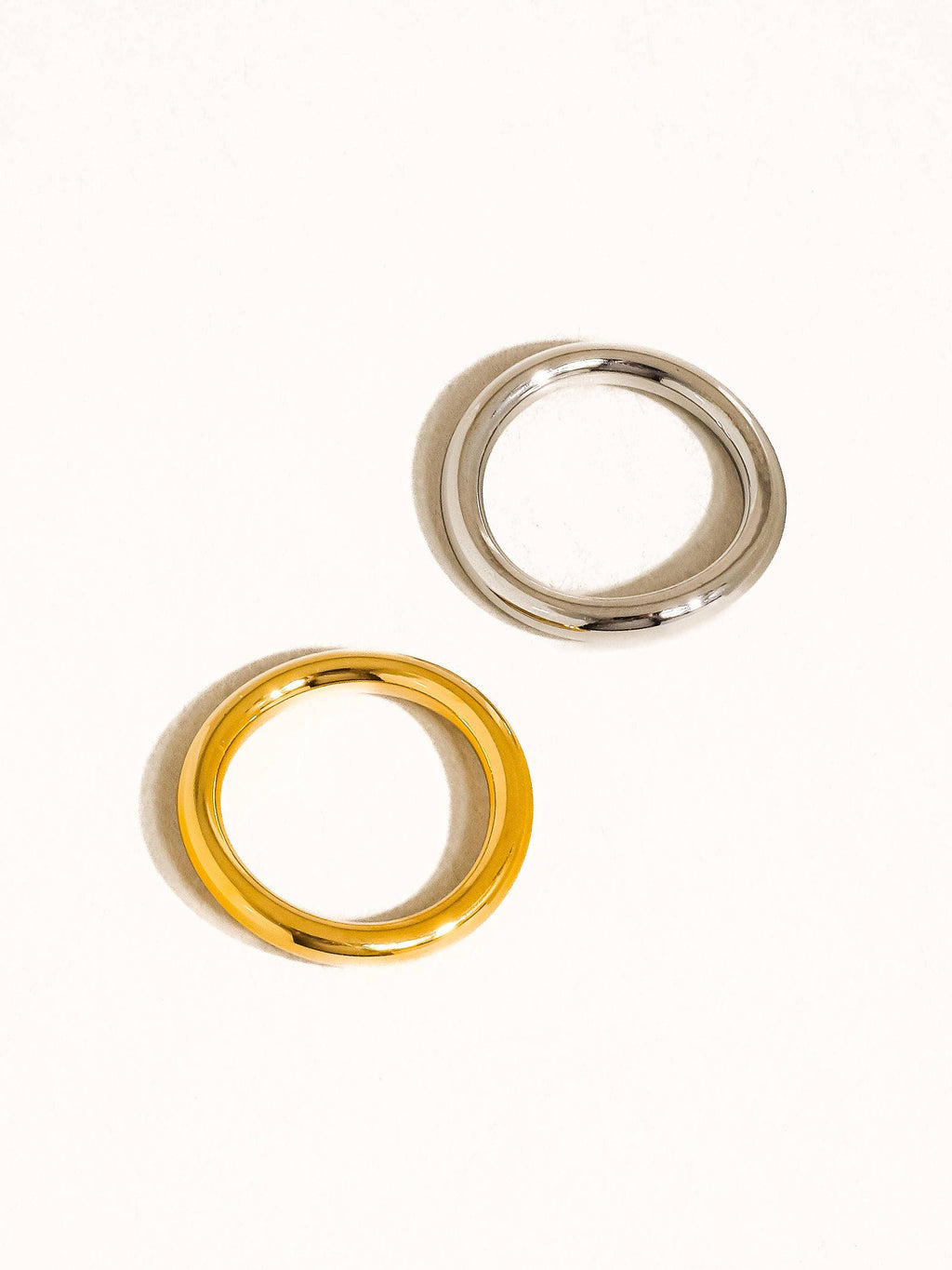 Andrée 18K Gold Non-Tarnish Double Two Tone Ring: Multi-Colored