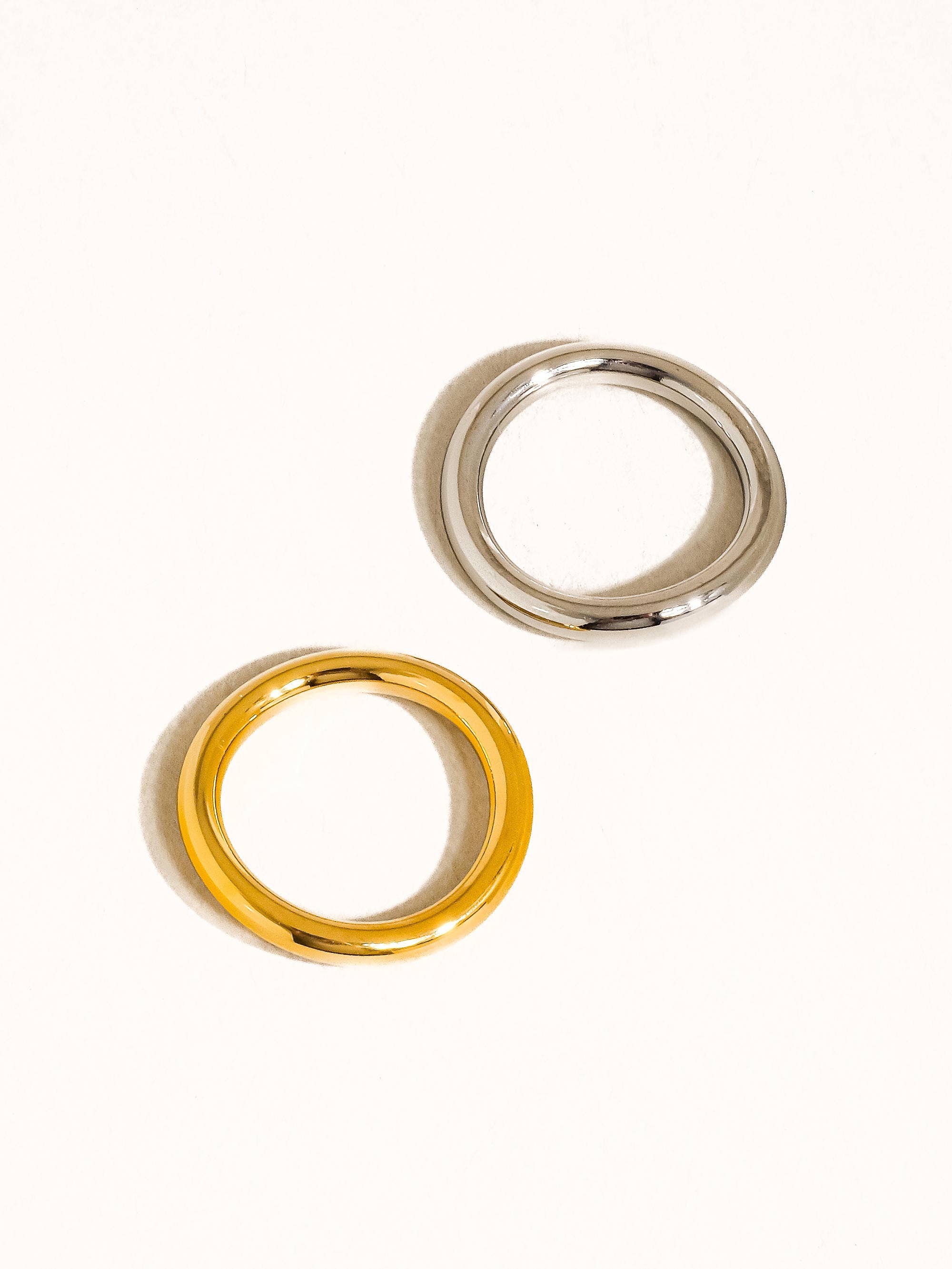 Andrée 18K Gold Non-Tarnish Double Two Tone Ring: Multi-Colored