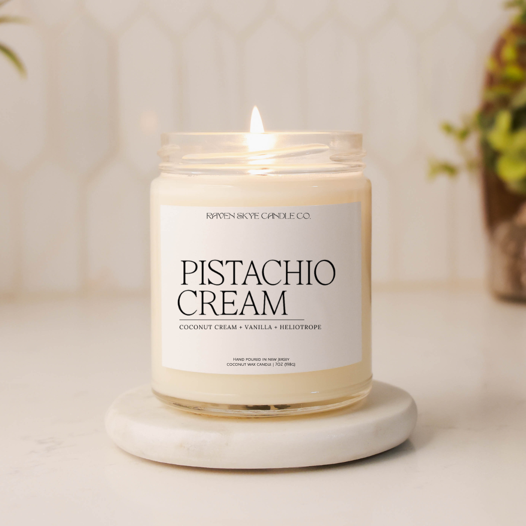 Pistachio Cream - 7oz. Clear Glass Scented Candle