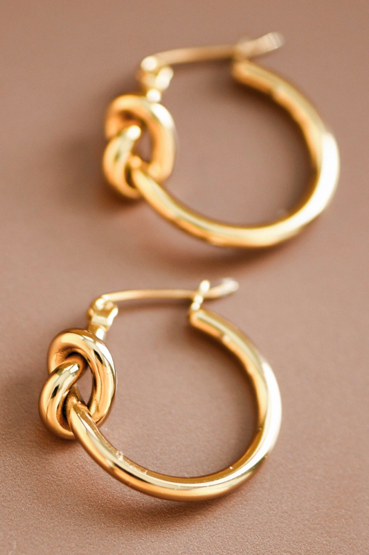 Golden Knot Hoops