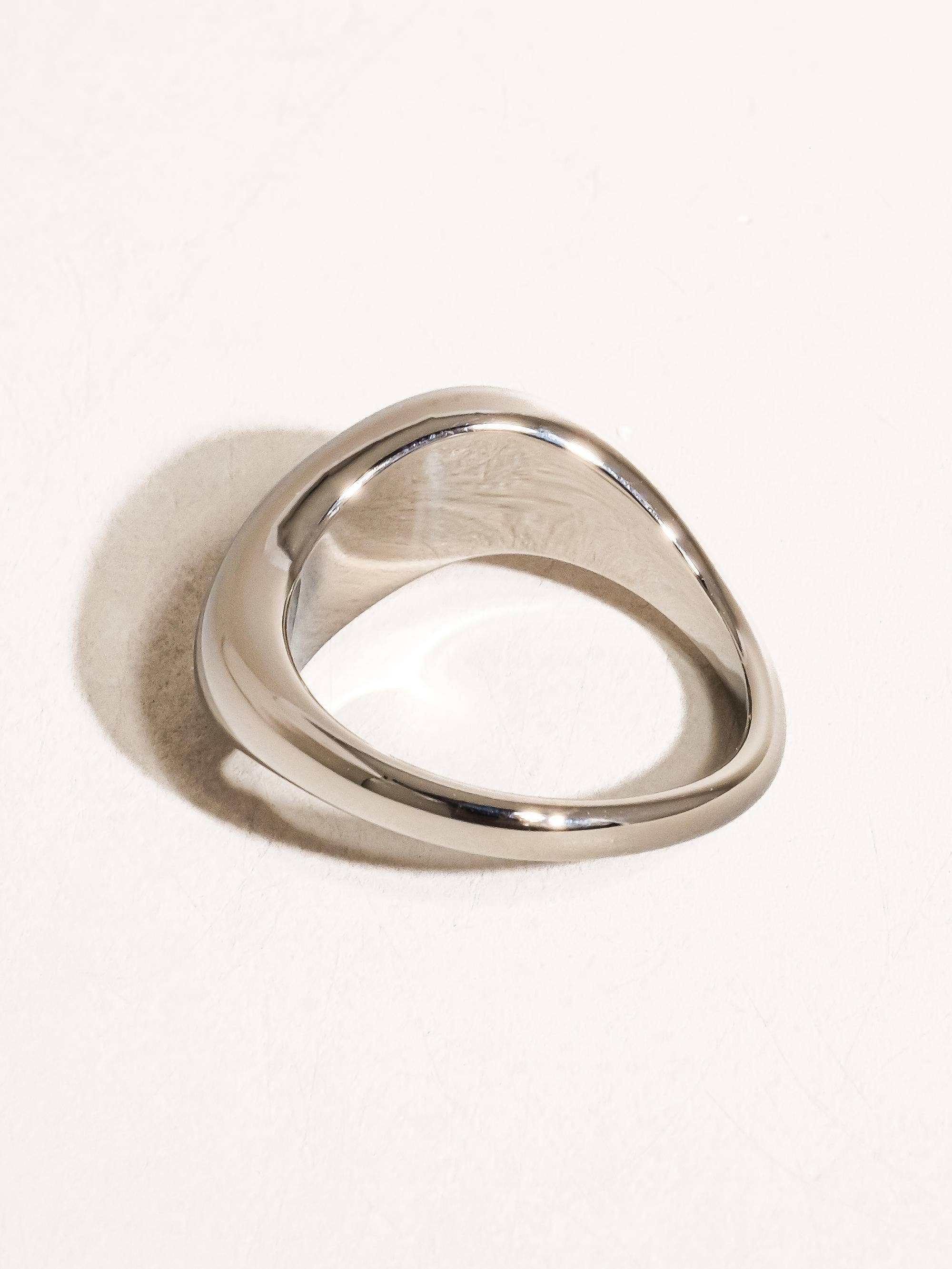 Erin 18K Non-Tarnish Classic Wavy Band: Silver